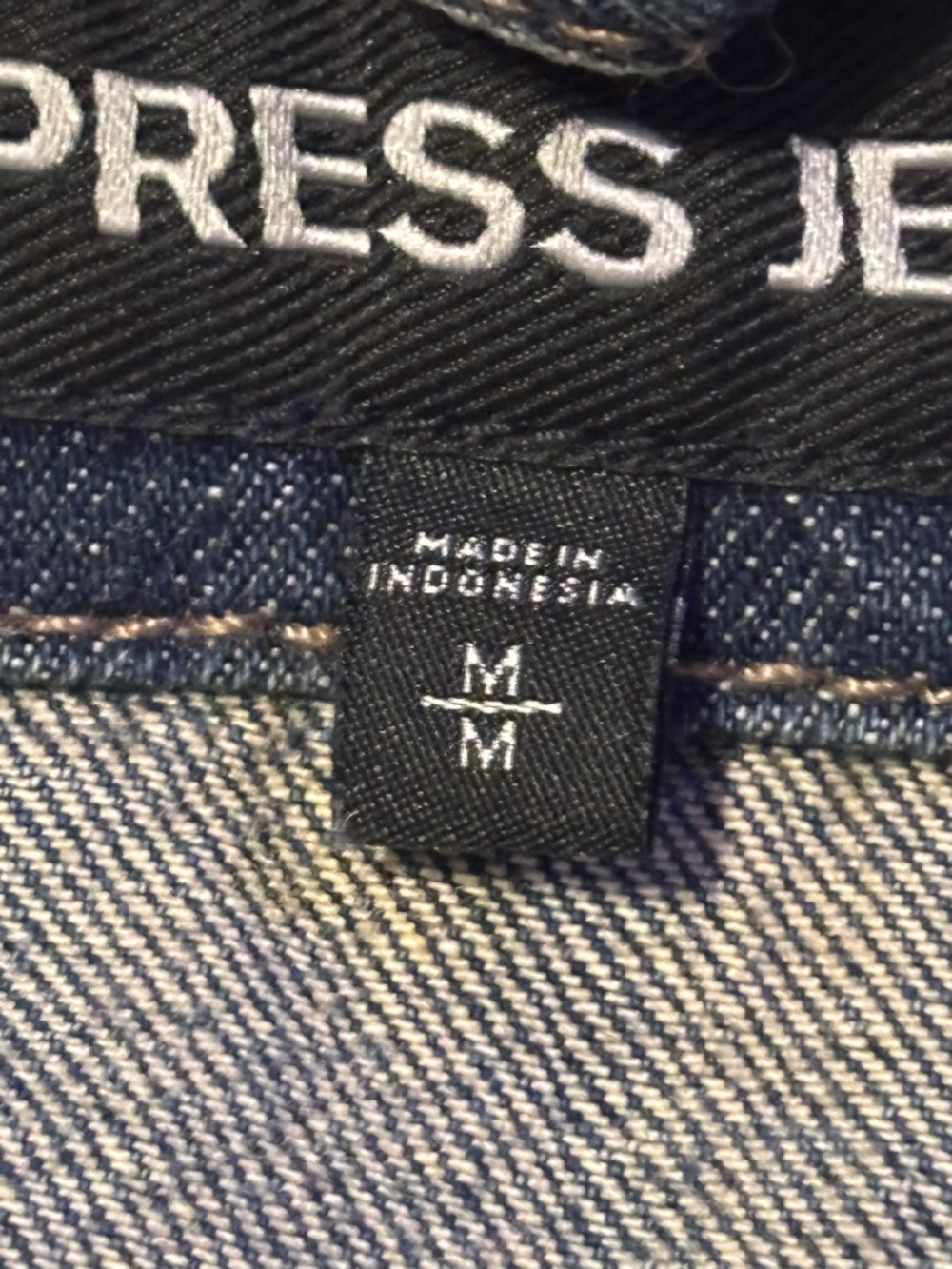 Express Distressed Dark Blue Denim Vest - Picture 10 of 10